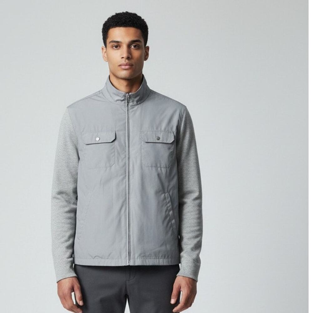 light gray M Michael Kors full-zip jacket Full Zip Sweatshirt Shirt Men's